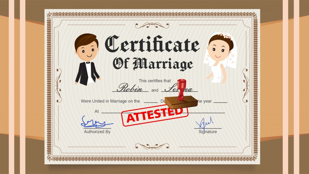 Explain briefly MARRIAGE CERTIFICATE ATTESTATION IN UAE