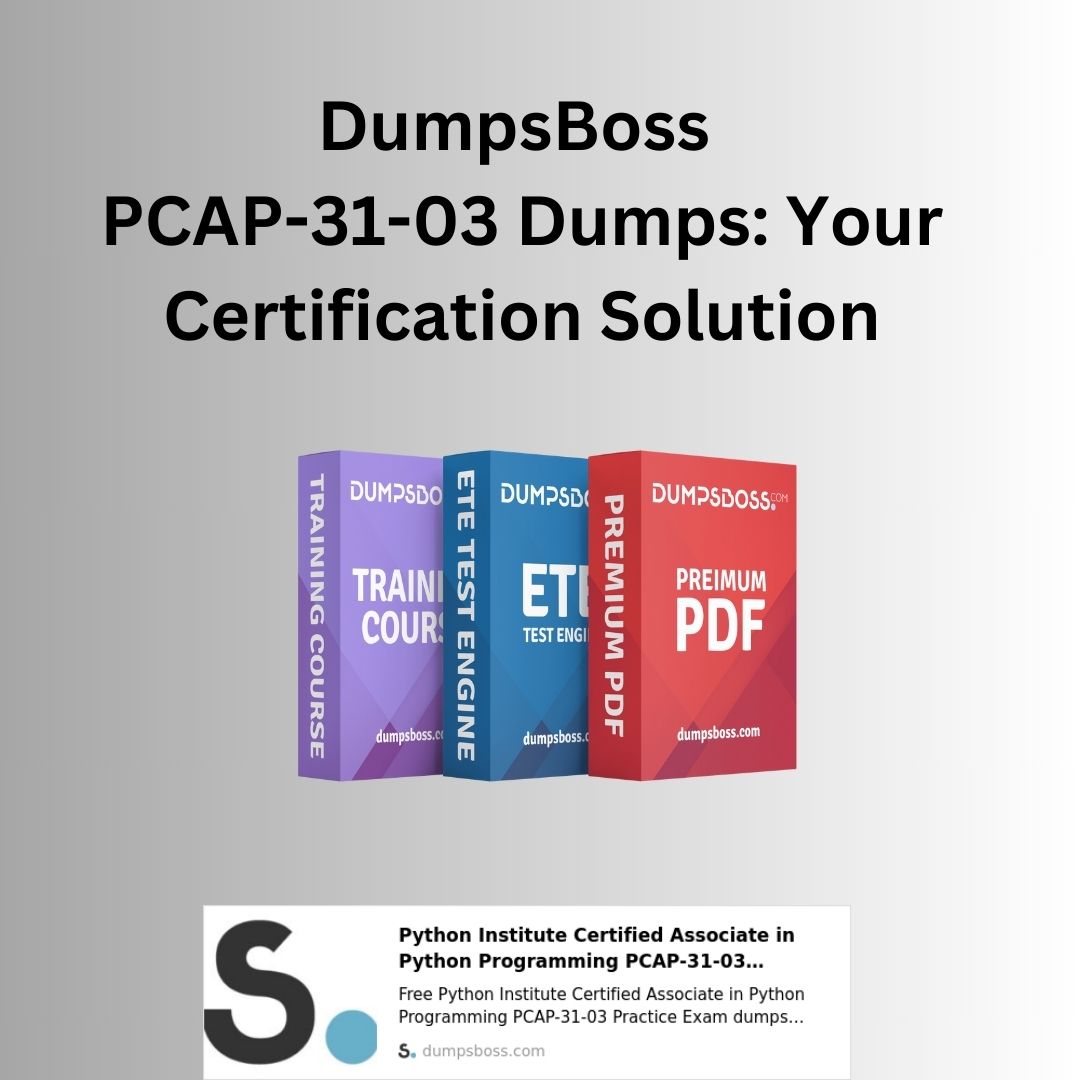 DumpsBoss Offers Top Quality PCAP-31-03 Dumps for Your Exam