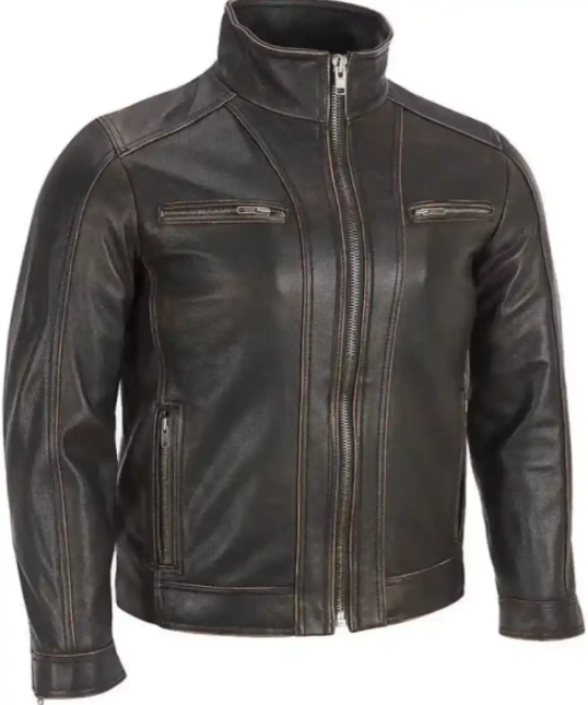 Bold Black Rivet Leather Jacket: Edgy Style Redefined