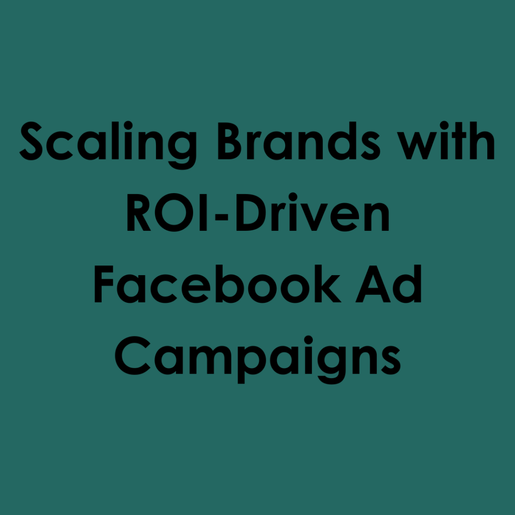 Scaling Brands with ROI-Driven Facebook Ad Campaigns