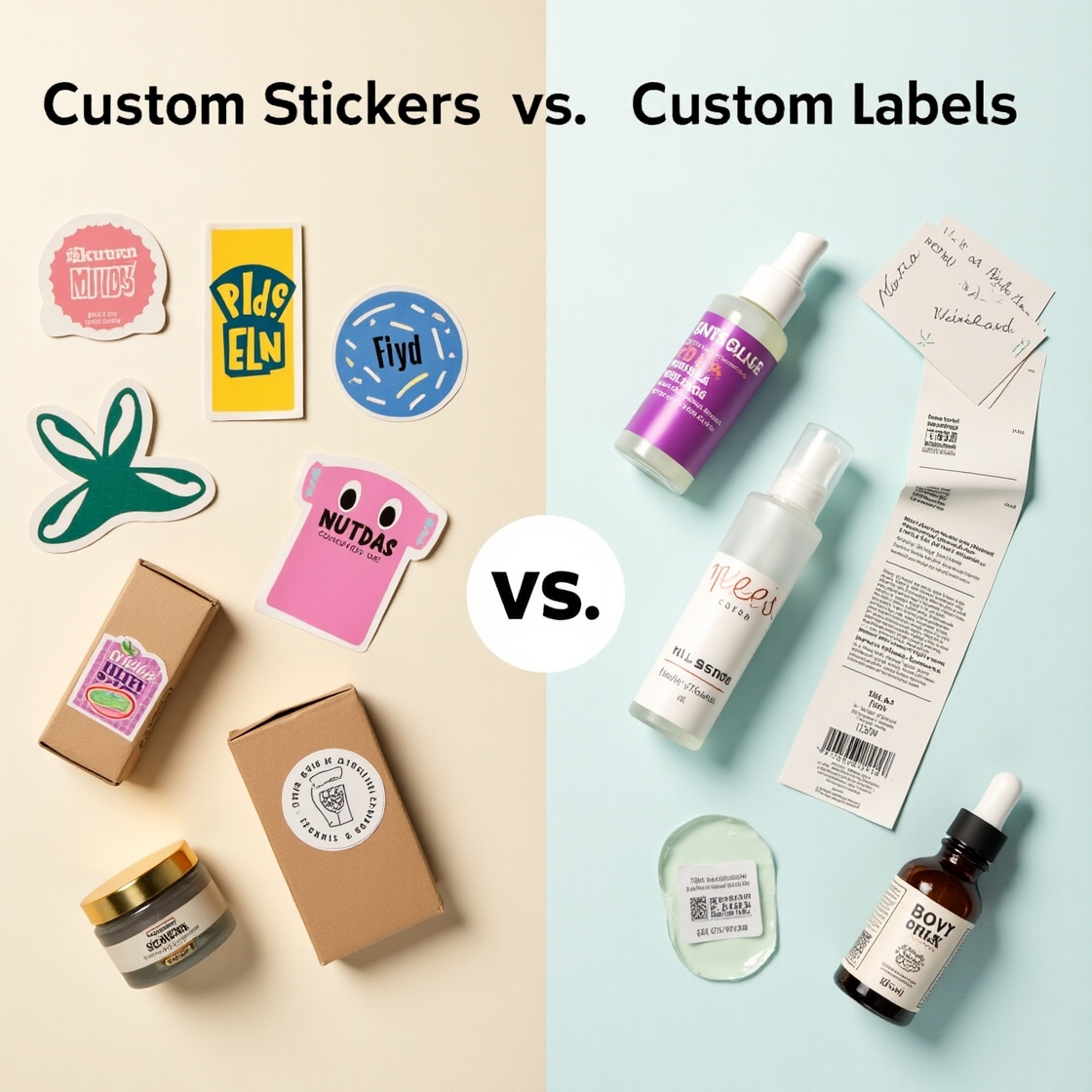 Custom Stickers vs. Custom Labels: Best for Packaging?
