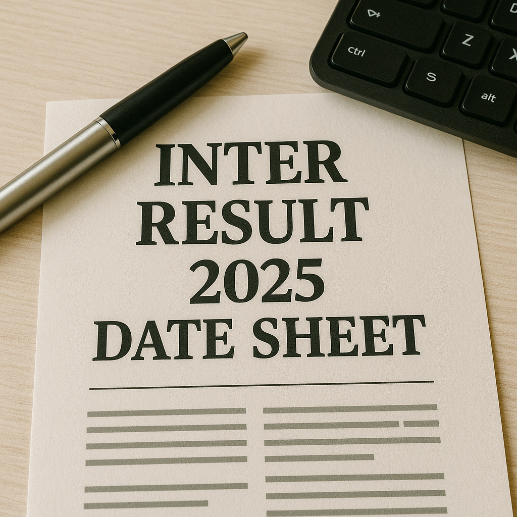 Inter result 2025 date sheet