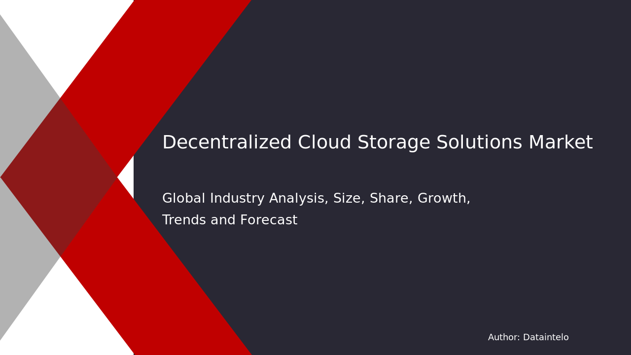 Enterprise Decentralized Cloud Storage Market Forecast 2032