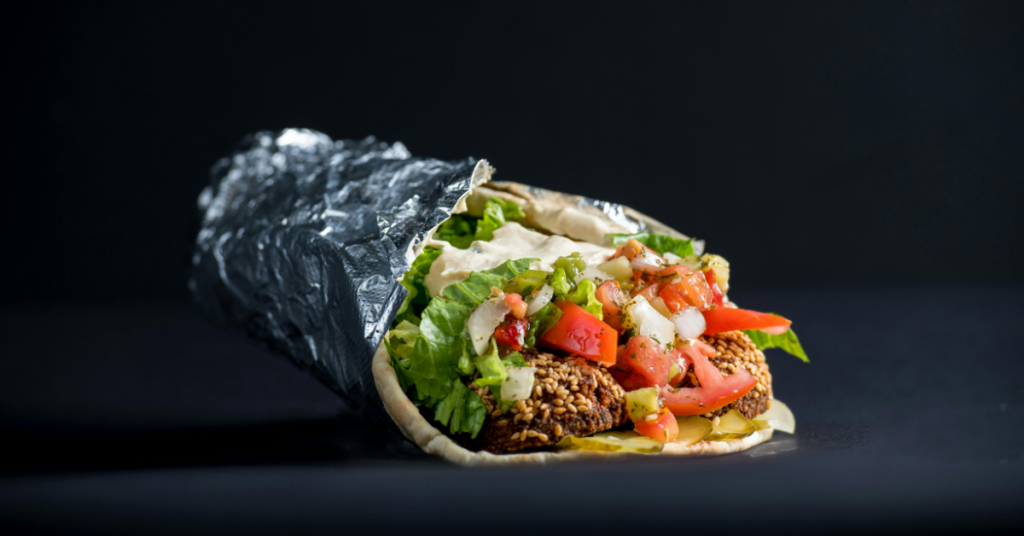 Foil Wrap Served in a Restaurant