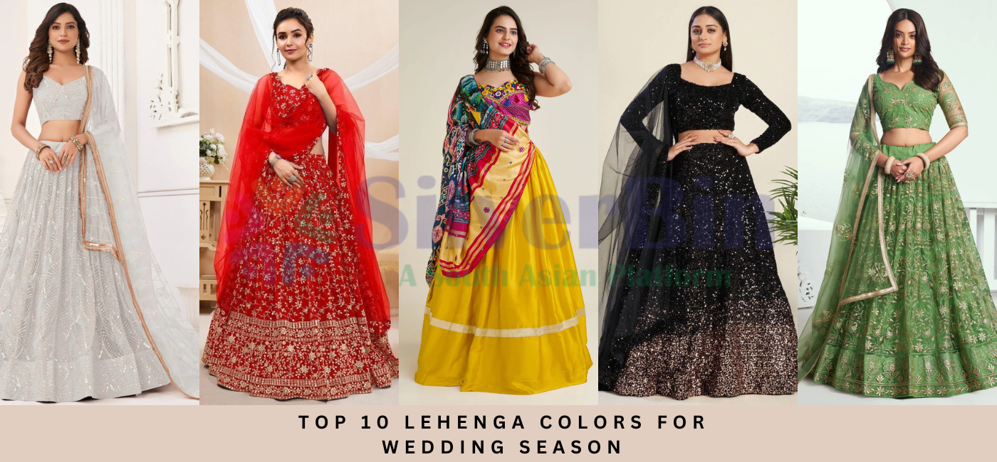 Top 10 Lehenga Colors for Wedding Season – Make a Statement in Style